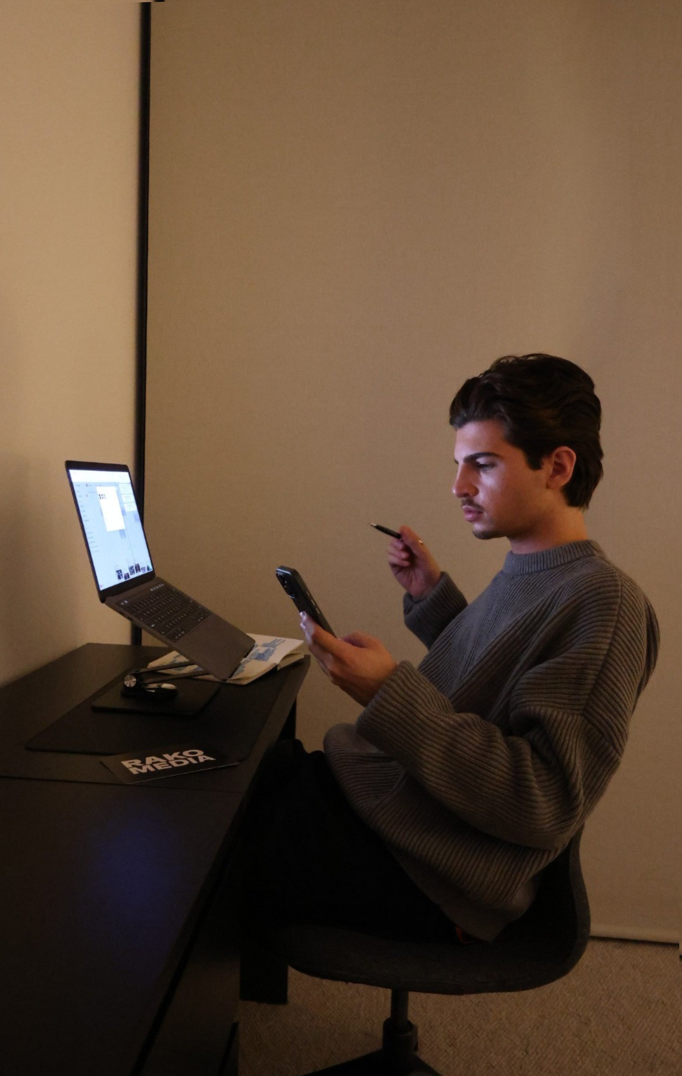Joseph Rako working
